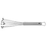 WMF Profi Plus Rührblitz 21 cm, Mini Schneebesen Edelstahl -Kugeln, Cromargan...