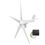 KX-ENERGY 500W Horizontale Windturbinen 5 Flügeln Windgenerator Komplettanlage, 12V 24V...