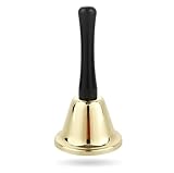 Glocke Gold als Weihnachtsmann Accessoire - Nikolausglocke & Weihnachtsglocke - extra...