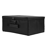 Feuerfeste Aktentasche, Kombinationsschloss Tresor Feuerfeste Dokumentenbox Schwarz für...