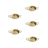 IMIKEYA 5St Edelstahl pfanne Doppelgriff Pfanne Retro Pfanne spanische küche...
