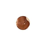 FUNEIA Fußkette Gold Damen 14K Vergoldet Boho Perlen Fußkettchen Mode Mehrschichtige...