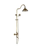 Duscharmatur-Set aus antikem Messing – Wandmontiertes Thermostat-Duschsystem mit...