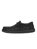 HEYDUDE - Wally Stretch Fleece Herren - Slip-On Schuhe - Mokassin Stil, Midnight, 44 EU