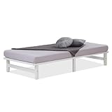 Homestyle4u 1965, Bett Holz Holzbett Palettenbett 90x200 cm Bettgestell mit...