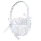 ETUCYNG 20x13 Cm Streukörbchen Hochzeit Weiß Blumenmädchen Korb Blumenkorb Hochzeit...
