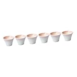 Garneck 6 STK Eierbecher Egg Cup Keramik Container Spender Eierschale Eierständer Rosa