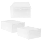 VILLFUL 3 Teilige Box, Transparente Schuhbox, Sneaker Boxen, Schuhkartons, Schuhregal,...
