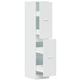 vidaXL Apothekerschrank Hochglanz-Weiß 30x41x144,5 cm Holzwerkstoff