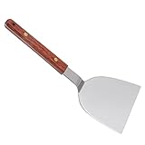 Barbecue Spatel Edelstahl Multifunktionsgrill Spatel mit Holzgriff für Steakfischknödel...