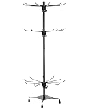QWORK® Drehbarer Verkaufsständer mit 3 Etagen aus Metall, Schwarz, Ideal für...