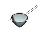 KitchenCraft feinmaschiger Trichtersieb, Edelstahl, Aufhängeloch, langer Griff mit Haken,...