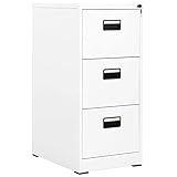 Iiaky Aktenschrank Weiß 46x62x102,5 cm BüRoschrank Allzweckschrank...