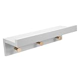 Alipis Wandmontiertes Aufbewahrungsregal Mit 3 Haken Multifunktionales Praktisches...
