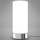 B.K.Licht – Nachttischlampe Zylinder- Tischlampe - Touch-Dimmer, ohne Leuchtmittel, 3...