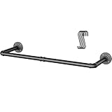 OROPY Industrielle Rohr-Kleiderstange, 92 cm, Wandmontage, abnehmbare...