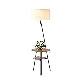 AOKLEY Stehleuchte Stehlampe mit Tisch Nordic Creative Nachttisch oder Beistelltisch mit...