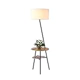 AOKLEY Stehleuchte Stehlampe mit Tisch Nordic Creative Nachttisch oder Beistelltisch mit...