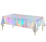 8 Stück Schillernde Plastik Tischdecke,Bunt Glitzer Party...