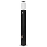 Grafner XL Wegeleuchte mit Bewegungsmelder und 2 Steckdosen, Höhe: 100 cm, Aluminium,...
