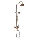 BOCbco Brausegarnitur Duschsystem Retro Messing Brausegarnitur Set Mit Wasserhahn...