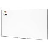 Amazon Basics Magnetisches Whiteboard mit Stiftablage und Aluminiumleisten, trocken...