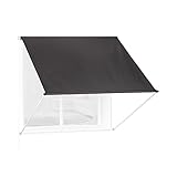 Relaxdays Fallarmmarkise HxB: 120x150 cm, Schattenspender Fenster, 50+...
