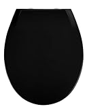 WENKO Premium WC-Sitz Kos Schwarz, Toilettendeckel mit Absenkautomatik und...