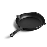 BURNHARD Gusseisen Pfanne Ø30 cm, Bratpfanne, Pre-Seasoned - Für Gasgrill,...