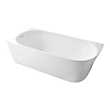 BERNSTEIN Eck-Badewanne aus Sanitäracryl Wanne mit Doppelwandiger Konstruktion 170 x 80 x...