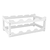 Alipis Bambus Weinregal Doppelstöckig Holzständer für Flaschen und Getränke Modernes...