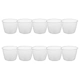 TRACUNA 10 Stueck Kunststoff 120 Ml - Messbecher Tasse - Klar &