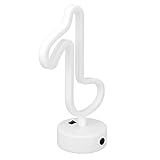 TOPINCN Niedliches Musiknoten-Neonlicht mit USB-Akku, Kinderzimmerlampe, Tischdekoration,...