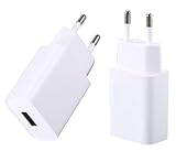 2-Pack USB Netzteil 5V/1A Ladegerät Stecker Netzstecker Ladestecker Steckdosenadapter...