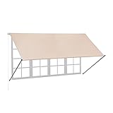 Relaxdays Fallarmmarkise, HxB: 120x300 cm, einziehbar, UV-Schutz, Polyester,...