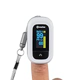 med100 Pulsoximeter oximeter pulse oximeter finger sauerstoff (Grau/Weiß,...