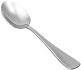 Amazon Basics Tafellöffel, Abgerundete Kanten, Edelstahl, 12er - Pack, Silber