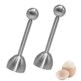 Eieröffner mit Kugel, 2 Stück Eierköpfer Eieröffner Edelstahl, Edelstahl...