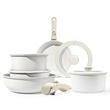 GiPP Topfset mit Abnehmbarer Griff, 11-Teilig Topf und Pfannenset mit Antihaft...
