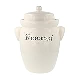 PureNature Rumtopf aus Keramik 5 Liter Creme ohne Dekor