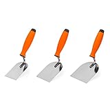 Mivos Stukkateurkellen-Set 3-teilig 60 mm 80 mm 100 mm - Edelstahl Meurerkellen -...