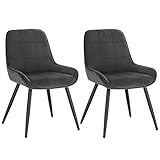 WOLTU Esszimmerstühle 2er Set, Polsterstuhl Samt, Küchenstuhl gepolstert, Akzentstuhl...