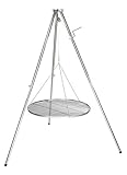 HeRo24 Edelstahl- Dreibein Schwenker Grillgestell mit Kurbel,Kette,Hacken und...