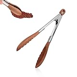 LINTRA Grillzange Holz, Holzzange Küche aus Natürlichem Walnussholz, 21 cm...