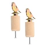 GLEAVI 2 Stück Vogelpfeife Pfeifen für Vogelrufe Kinderpfeife Partypfeifen Metall Beige
