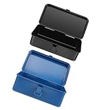 HOMSFOU 2 Stücke Boxen Auto Lagerung Veranstalter Eisen Roll Toolbox Werkzeug Fall Eisen...