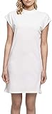 Build Your Brand Damen Dames Turtle Extended Shoulder Jurk Casual Dress, Weiß,...