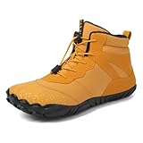 JILILAL Winter Plüsch Barfuß Warme Schuhe, Unisex Outdoor Trekking Schuhe Schneestiefel,...