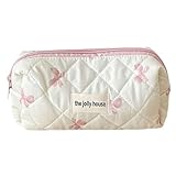 CRGANGZY Kosmetiktasche mit niedlicher Schleife und Reißverschluss,...
