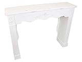 FRANK FLECHTWAREN Kaminkonsole, Kaminumrandung Shabby ca. 98 x 25 x 96 cm